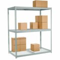 Global Industrial 3 Shelf, Wide Boltless Shelving, Starter, 48inW x 36inD x 96inH, Wire Deck 502475